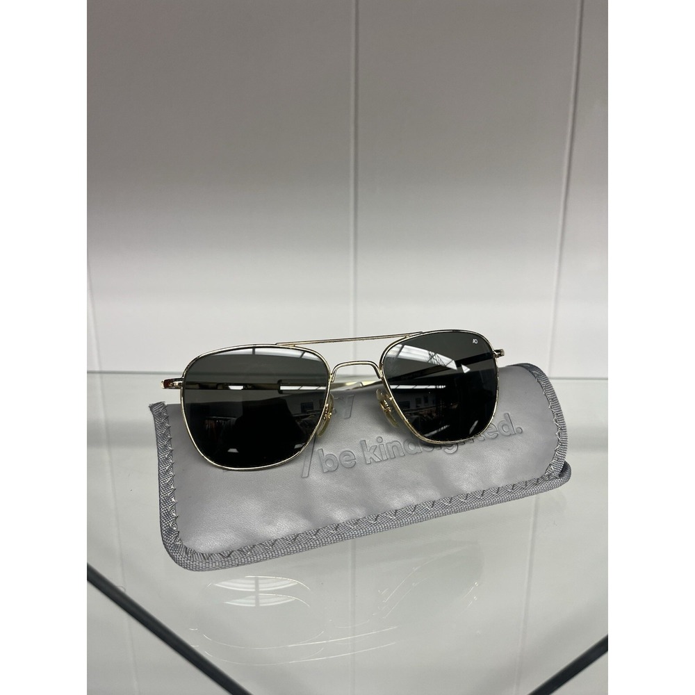Vintage General Optical Gold Aviator Original Pilot Sunglasses Bayonet Temple